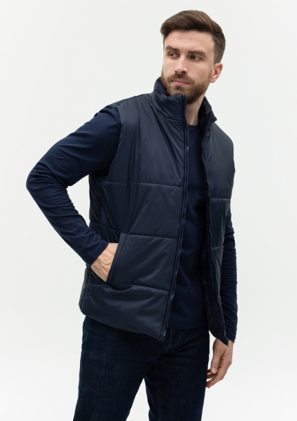 Жилет унисекс STAN утепленный таффета 210T,200, 84 (Темно-синий) 54/XXL (Изображение 4)