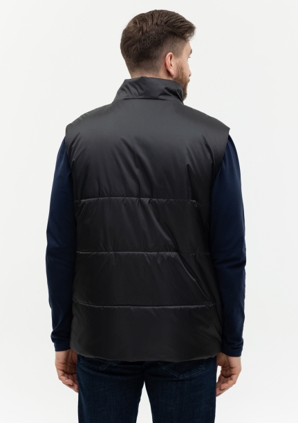 Жилет унисекс STAN утепленный таффета 210T,200, 84 (Чёрный) 54/XXL (Изображение 4)