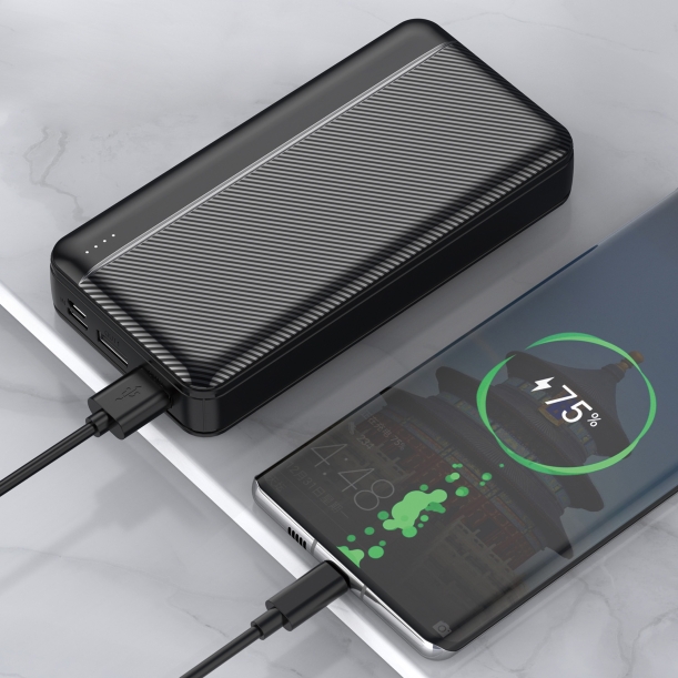 Зарядное устройство "Twenty" 20000 mAh (черный) (Изображение 2)