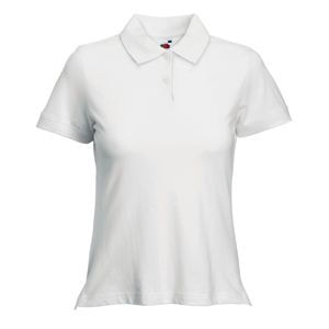 Поло "Lady-Fit Polo", белый_XS, 97% х/б, 3% эластан, 210 г/м2 (Изображение 1)