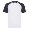 Футболка "Short Sleeve Baseball T", белый с глубоким темно-синим_L, 100% х/б, 160 г/м2 (Изображение 1)