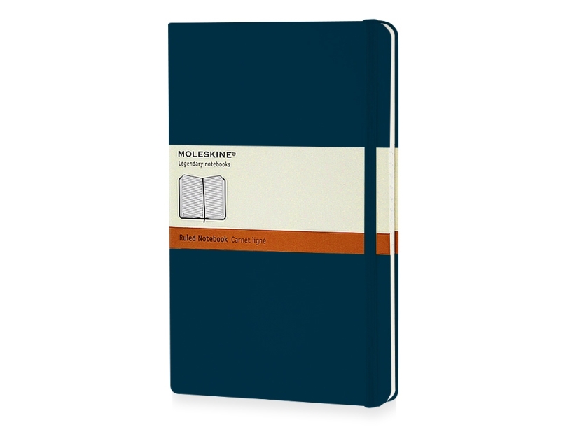 Записная книжка А5 (Large) Classic (в линейку) (синий) A5 (Изображение 1)