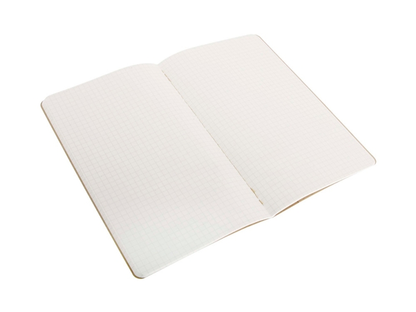 Записная книжка Moleskine Cahier (в клетку, 3 шт.), Pocket (9х14см), бежевый (Изображение 2)