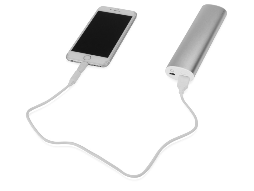 Внешний аккумулятор Спайк, 8000 mAh (серебристый)  (Изображение 3)