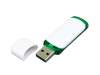 USB 2.0- флешка на 16 Гб с цветными вставками (белый/зеленый) 16Gb (Изображение 2)