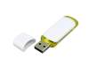 USB 2.0- флешка на 8 Гб с цветными вставками (белый/желтый)  (Изображение 2)