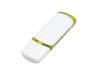 USB 2.0- флешка на 16 Гб с цветными вставками (белый/желтый) 16Gb (Изображение 3)