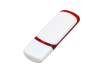 USB 2.0- флешка на 16 Гб с цветными вставками (белый/красный) 16Gb (Изображение 3)