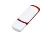 USB 2.0- флешка на 8 Гб с цветными вставками (белый/красный)  (Изображение 3)