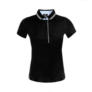 Рубашка поло женская RODI LADY, черный, M, 100% хлопок,180 г/м2