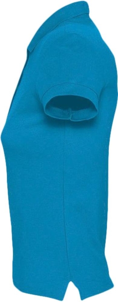 Рубашка поло женская Passion 170 ярко-бирюзовая, размер S (Изображение 3)