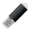 USB flash-карта "Assorti" (16Гб), черная, 5,8х1,7х0,8 см, металл (Изображение 1)