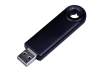 USB 2.0- флешка промо на 32 Гб прямоугольной формы, выдвижной механизм (черный) 32Gb (Изображение 1)