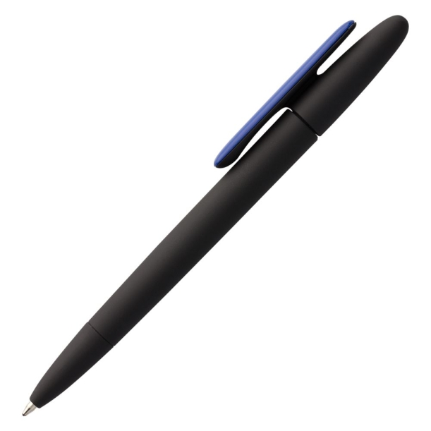 Ручка шариковая Prodir DS5 TRR-P Soft Touch, черная с синим (Изображение 2)
