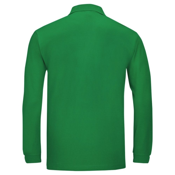 Рубашка поло мужская с длинным рукавом Winter II 210 ярко-зеленая, размер L (Изображение 2)
