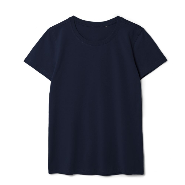Футболка женская T-bolka Stretch Lady, темно-синяя (navy), размер M (Изображение 1)