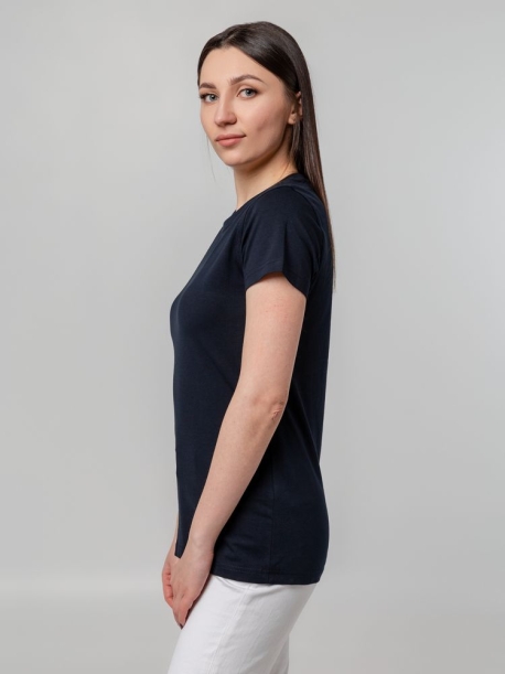 Футболка женская T-bolka Stretch Lady, темно-синяя (navy), размер M (Изображение 7)