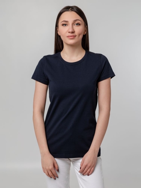 Футболка женская T-bolka Stretch Lady, темно-синяя (navy), размер XL (Изображение 5)