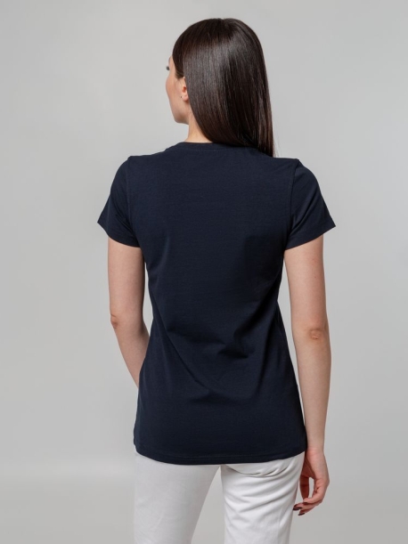 Футболка женская T-bolka Stretch Lady, темно-синяя (navy), размер XL (Изображение 6)