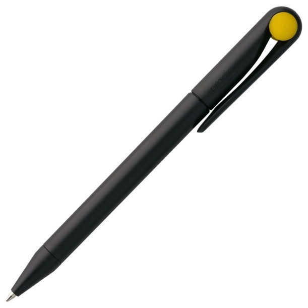 Ручка шариковая Prodir DS1 TMM Dot, черная с желтым (Изображение 3)