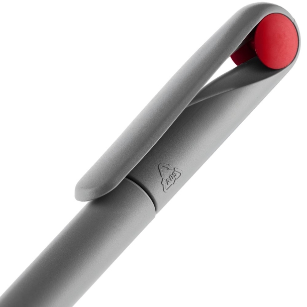 Ручка шариковая Prodir DS1 TMM Dot, серая с красным (Изображение 5)