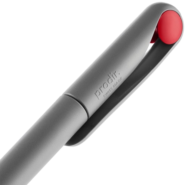Ручка шариковая Prodir DS1 TMM Dot, серая с красным (Изображение 6)