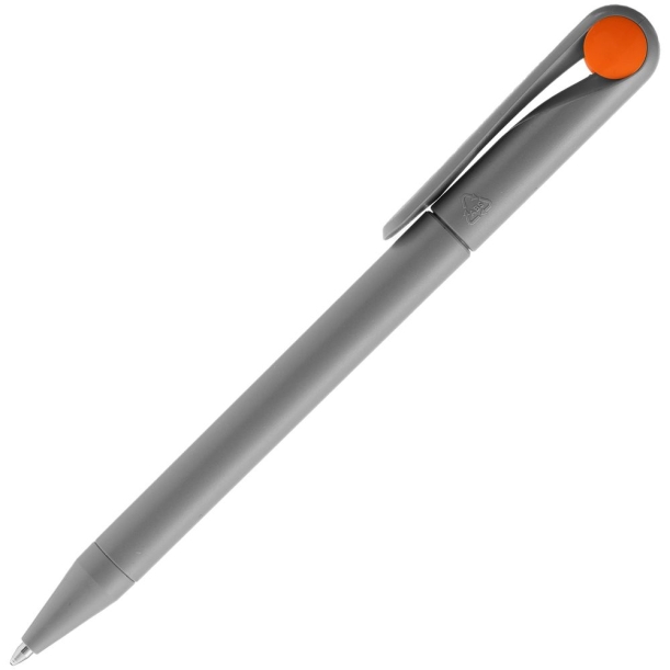 Ручка шариковая Prodir DS1 TMM Dot, серая с оранжевым (Изображение 2)