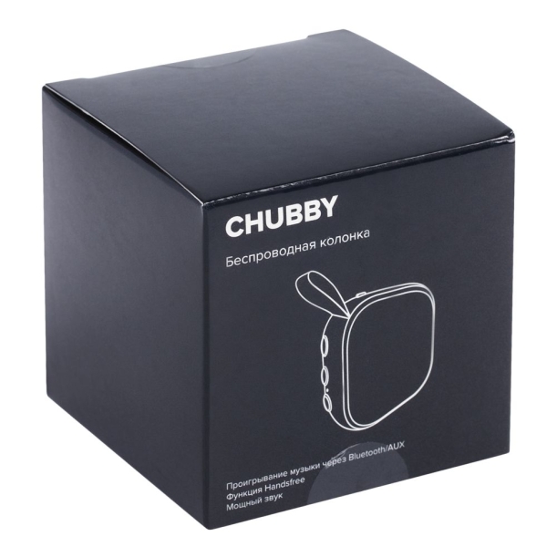 Беспроводная колонка Chubby, серая с голубым (Изображение 8)