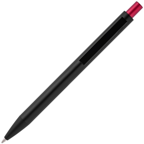 Ручка шариковая Chromatic, черная с красным (Изображение 3)