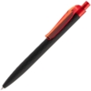 Ручка шариковая Prodir QS01 PRT-P Soft Touch, черная с красным (Изображение 1)