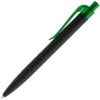 Ручка шариковая Prodir QS01 PRT-P Soft Touch, черная с зеленым (Изображение 2)