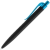 Ручка шариковая Prodir QS01 PRT-P Soft Touch, черная с голубым (Изображение 2)