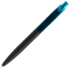 Ручка шариковая Prodir QS01 PRT-P Soft Touch, черная с голубым (Изображение 4)