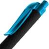 Ручка шариковая Prodir QS01 PRT-P Soft Touch, черная с голубым (Изображение 5)