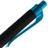Ручка шариковая Prodir QS01 PRT-P Soft Touch, черная с голубым (Изображение 6)