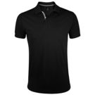 Рубашка поло мужская  &quot;Portland Men&quot; черный, серый_S, 100% х/б, 200г/м2