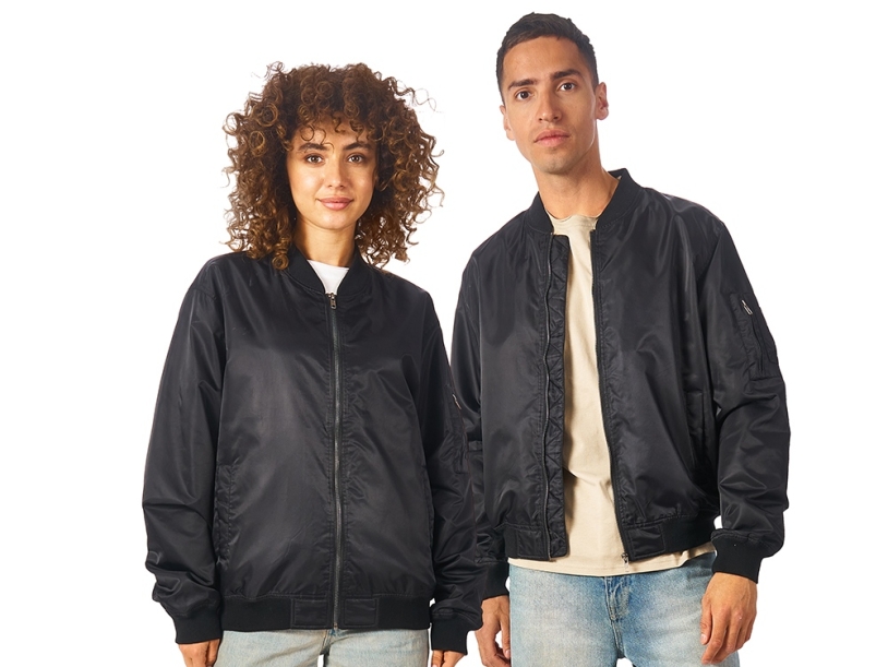 Куртка бомбер Antwerpen унисекс (черный) 3XL (Изображение 1)
