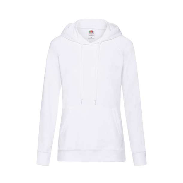 Толстовка женская "LIGHTWEIGHT", белый_L, 80% хлопок, 20% полиэстер, 240 г/м2 (Изображение 1)