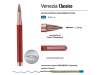 Ручка металлическая шариковая Venezia Classico (красный)  (Изображение 3)
