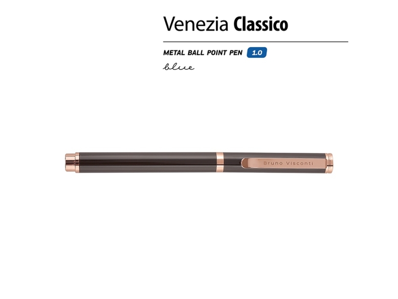 Ручка металлическая шариковая Venezia Classico (коричневый)  (Изображение 2)