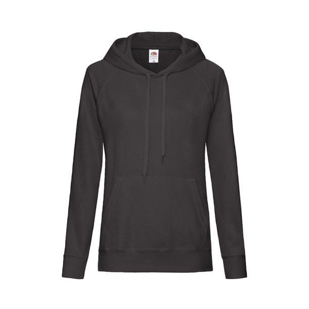 Толстовка женская "LIGHTWEIGHT", черный_XS, 80% хлопок, 20% полиэстер, 240 г/м2 (Изображение 1)