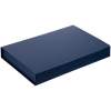 Коробка Silk с ложементом под ежедневник 13x21 см, флешку и ручку, ver. 2, синяя (Изображение 1)