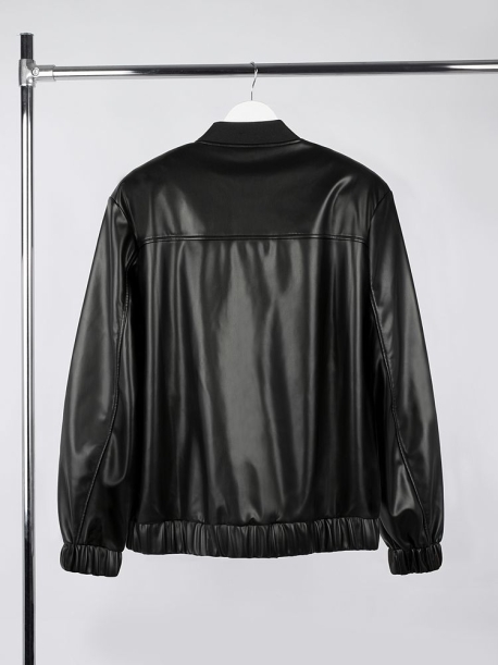 Бомбер из искусственной кожи Univer, черный, размер XL/XXL (Изображение 2)