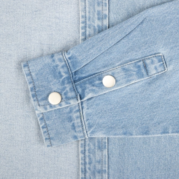 Куртка джинсовая O3, голубая, размер 3XL/4XL (Изображение 4)