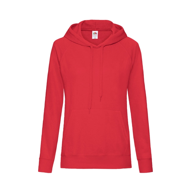 Толстовка женская "LIGHTWEIGHT", красный_XL, 80% хлопок, 20% полиэстер, 240 г/м2 (Изображение 1)