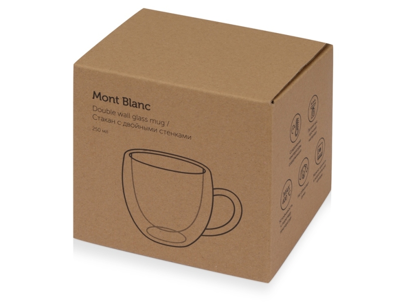 Кружка с двойными стенками Mont Blanc полукруглый, с ручкой 250 мл (Р) (Изображение 5)