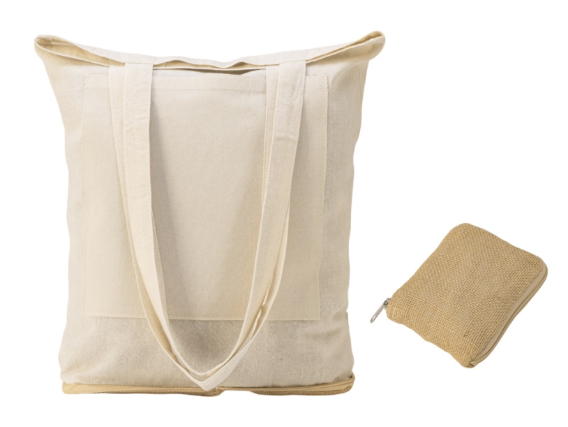 Складная сумка Jute из джута и хлопка, натуральный (Изображение 1)