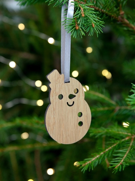 Деревянная подвеска Christmate, снеговик (Изображение 4)