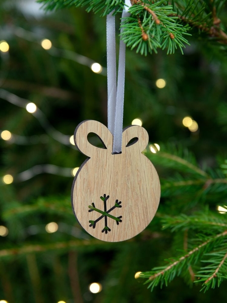 Деревянная подвеска Christmate, шар (Изображение 4)