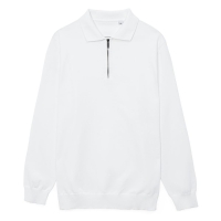 Рубашка поло мужская с длинным рукавом Terrazzo, белая, размер 2XL/3XL